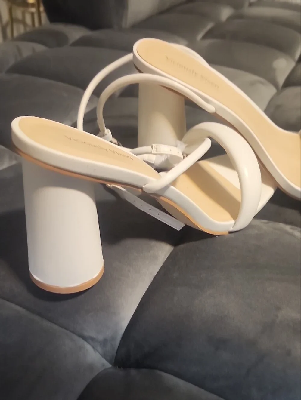 N/A white strappy